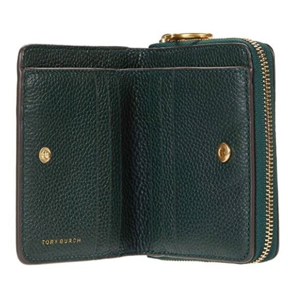 NWT AUTHENTIC LUXURY MINIMALIST RARE Tory Burch Perry Bombe Bi-Fold Wallet - Picture 4 of 17
